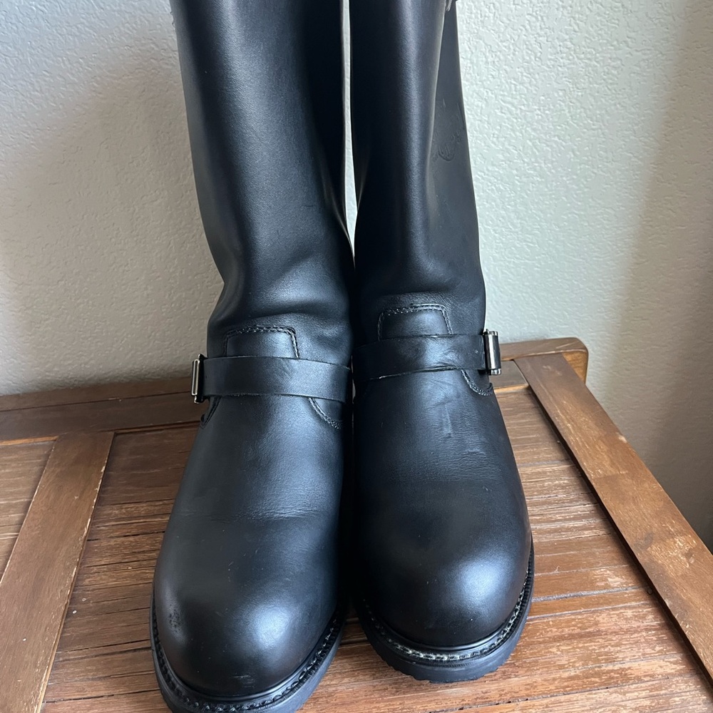 Harley-Davidson Men’s Black Leather Engineer Oil Resistant Motorcycle Boots - Picture 5 of 7